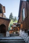 walkway in between lodging at sundance mountain resort